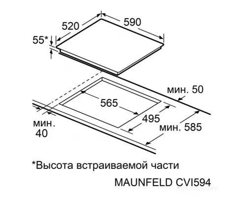 Индукционная варочная панель MAUNFELD CVI594STBK