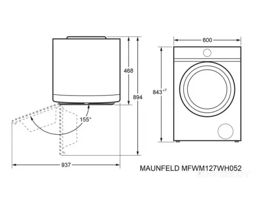 Стиральная машина MAUNFELD MFWM127WH052