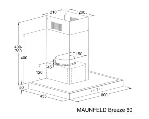 Кухонная вытяжка MAUNFELD Breeze 60 нержавеющая сталь