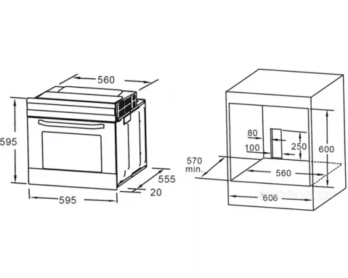 Шкаф духовой электрический MAUNFELD MEOC708PB