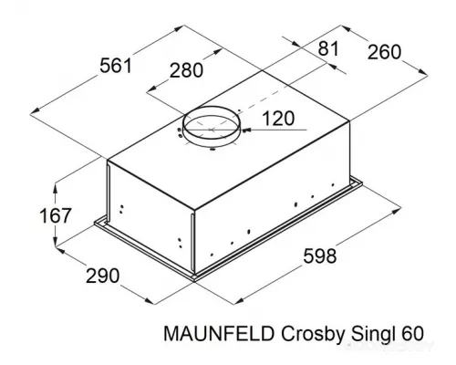 Кухонная вытяжка MAUNFELD Crosby Singl 60 белый