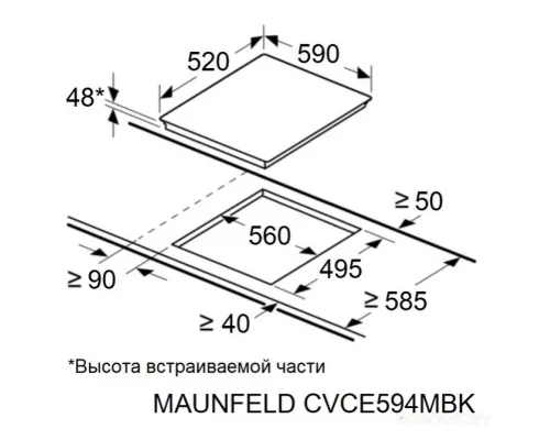 Электрическая варочная панель MAUNFELD CVCE594MBK2