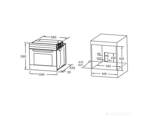 Шкаф духовой электрический MAUNFELD MEOC708PB2