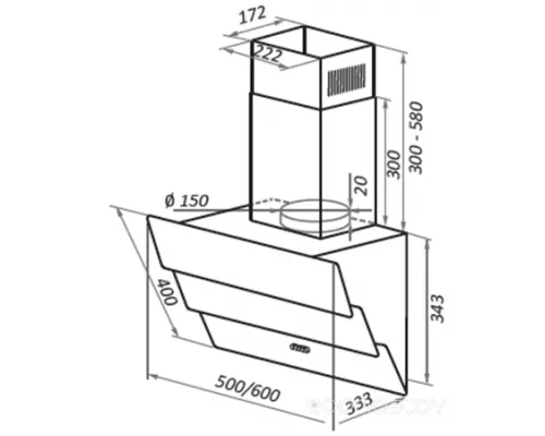 Кухонная вытяжка HOMSair VERTICAL 60 белый