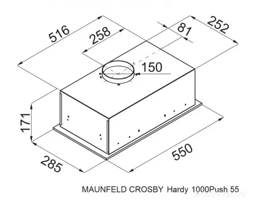 Кухонная вытяжка MAUNFELD Crosby Hardy 1000Push черный