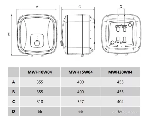 Накопительный электрический водонагреватель MAUNFELD MWH10W04