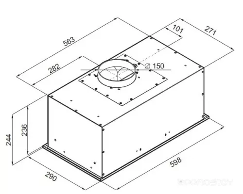 Кухонная вытяжка MAUNFELD Crosby Power 60 черный