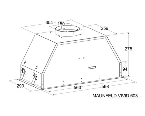 Кухонная вытяжка MAUNFELD VIVID 603EM черный