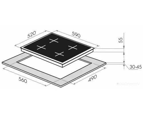 Индукционная варочная панель MAUNFELD EVSI594BK