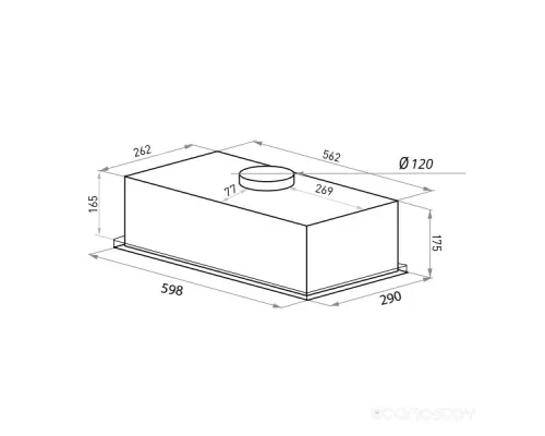 Кухонная вытяжка HOMSair CAMELIA POWER 60 белый