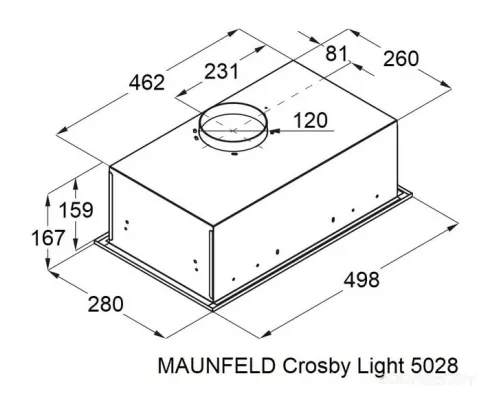 Кухонная вытяжка MAUNFELD Crosby Light 5028 белый