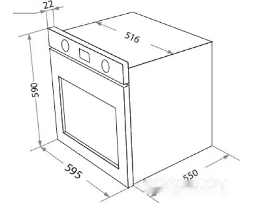 Шкаф духовой электрический HOMSair OEM657BK