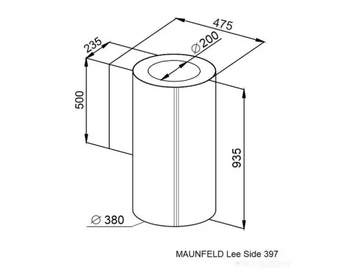 Кухонная вытяжка MAUNFELD Lee Side 397 золотой