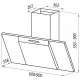 Кухонная вытяжка MAUNFELD Gloria 90 нержавеющая сталь\черное стекло