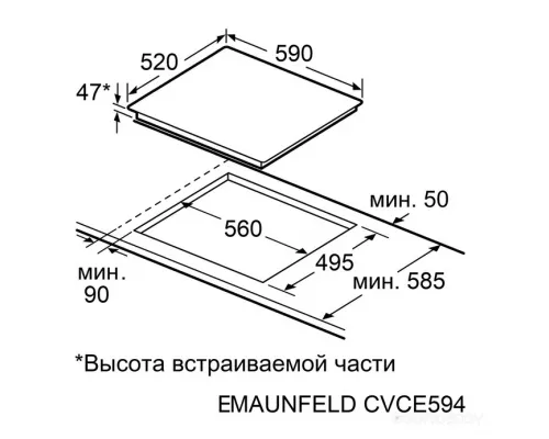 Электрическая варочная панель MAUNFELD CVCE594PBK