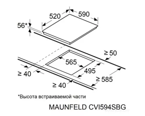 Индукционная варочная панель MAUNFELD CVI594SWH