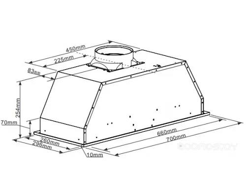 Кухонная вытяжка MAUNFELD Crosby Light 70 нержавеющая сталь