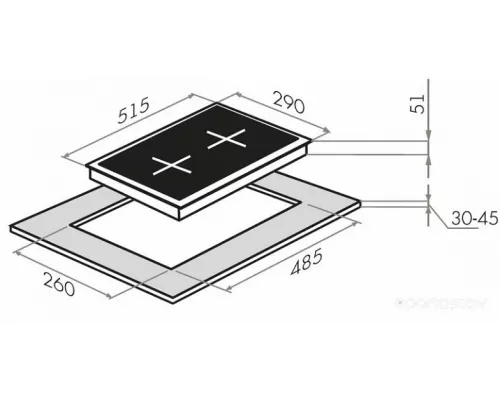 Газовая варочная панель HOMSair HGE323GCWH