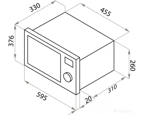 Микроволновая печь встраиваемая MAUNFELD JBMO.20.5ERWAS