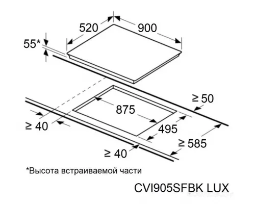 Индукционная варочная панель MAUNFELD CVI905SFBK LUX