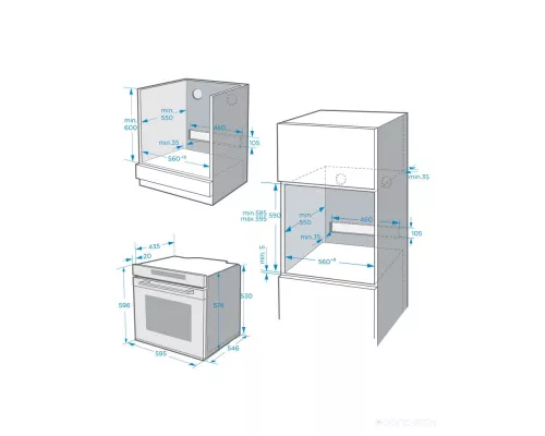 Шкаф духовой электрический с СВЧ MAUNFELD MEOR7217SMB