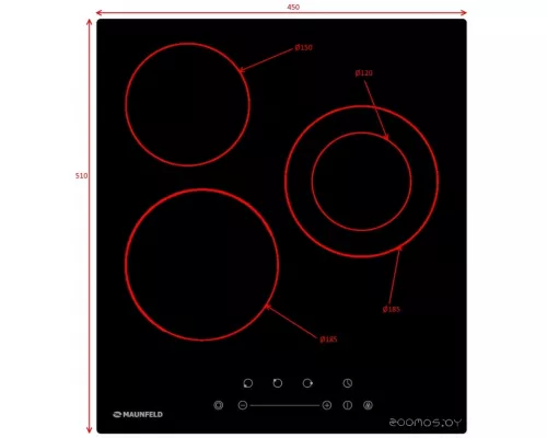Электрическая варочная панель MAUNFELD EVCE.453.D-BK