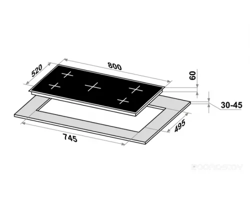 Индукционная варочная панель MAUNFELD CVI804SFBK