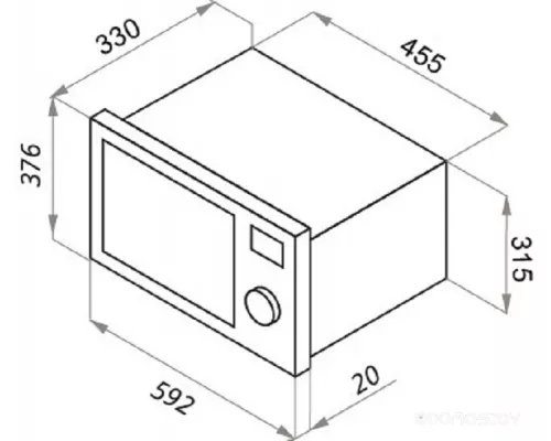 Микроволновая печь встраиваемая MAUNFELD JBMO.20.5ERIB