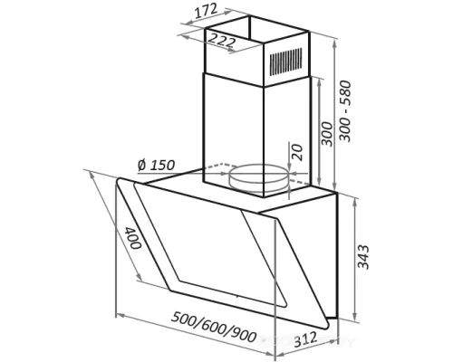 Кухонная вытяжка MAUNFELD Wind Push 60 белый