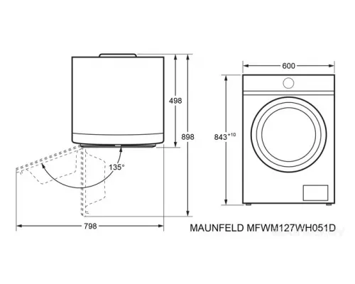 Стиральная машина MAUNFELD MFWM127WH051D