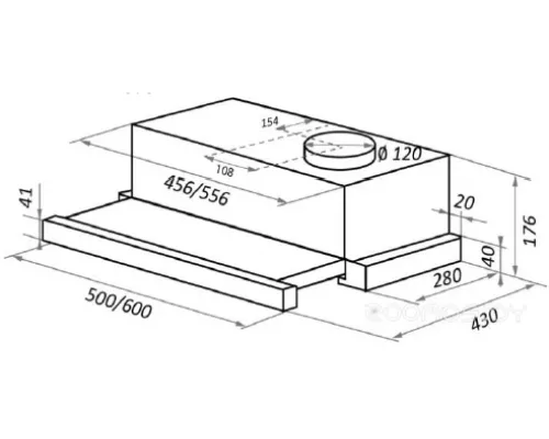 Кухонная вытяжка HOMSair FLAT 50 белый