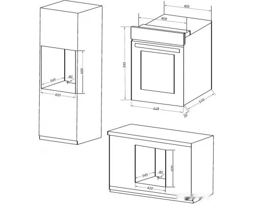 Шкаф духовой электрический MAUNFELD EOEF516RBG