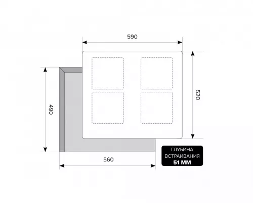 Индукционная варочная поверхность LEX EVI 640 F BL