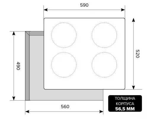 Индукционная варочная поверхность LEX EVI 640-2 BL