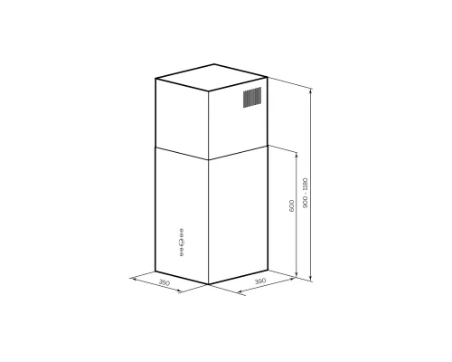 Вытяжка кухонная декоративная LEX MONO 400 INOX