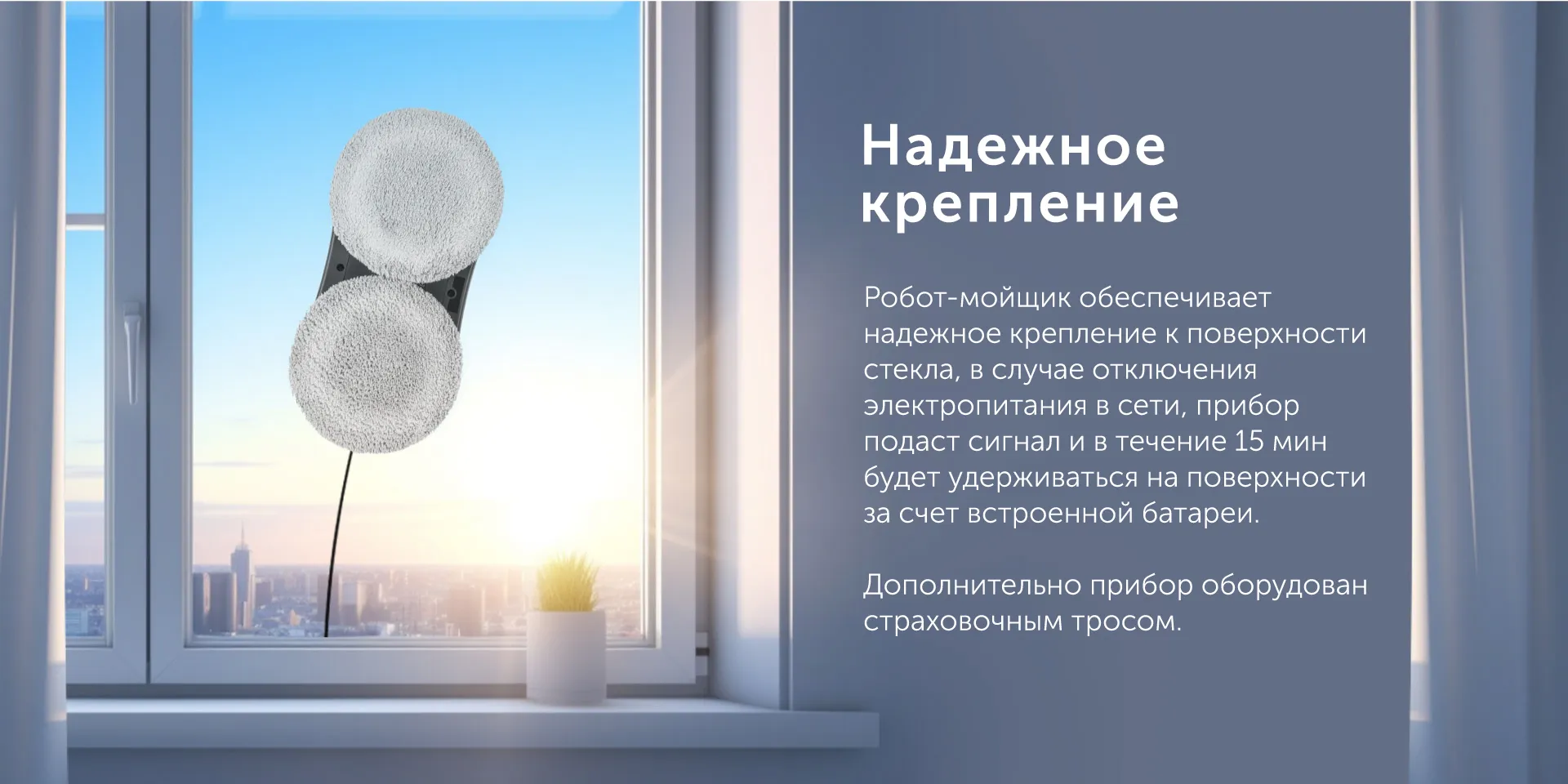 Умный робот-мойщик окон RED SOLUTION SkyWiper RV-RW001S