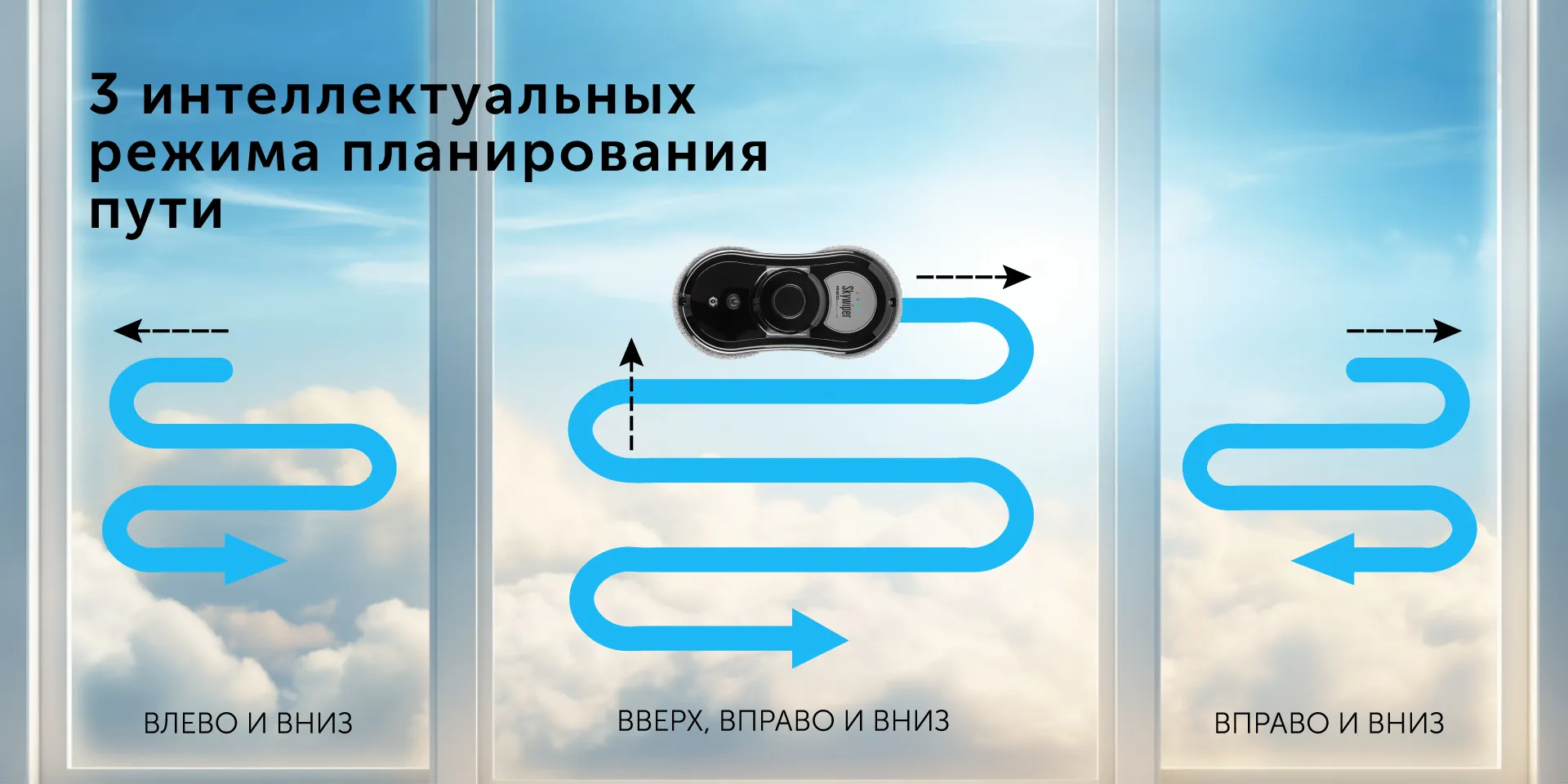 Умный робот-мойщик окон RED SOLUTION SkyWiper RV-RW001S